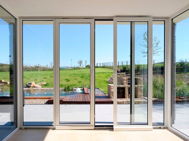 PVC parallel-sliding door with high thermal insulation